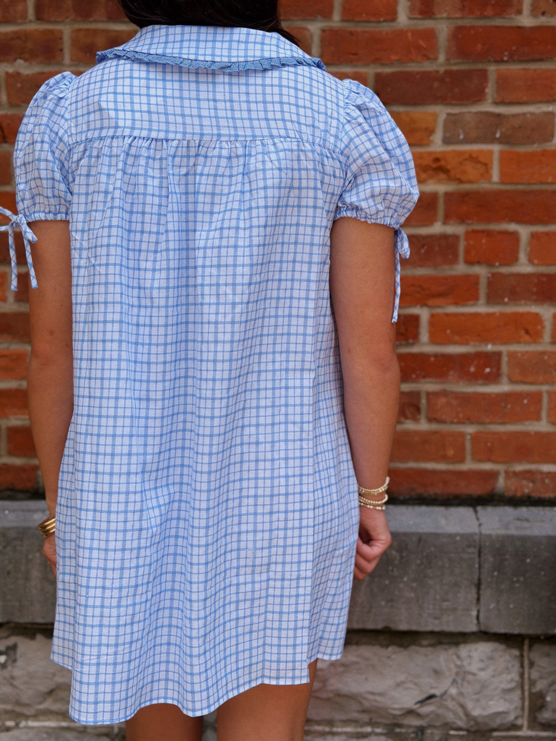 Ditsy Check Mini Dress