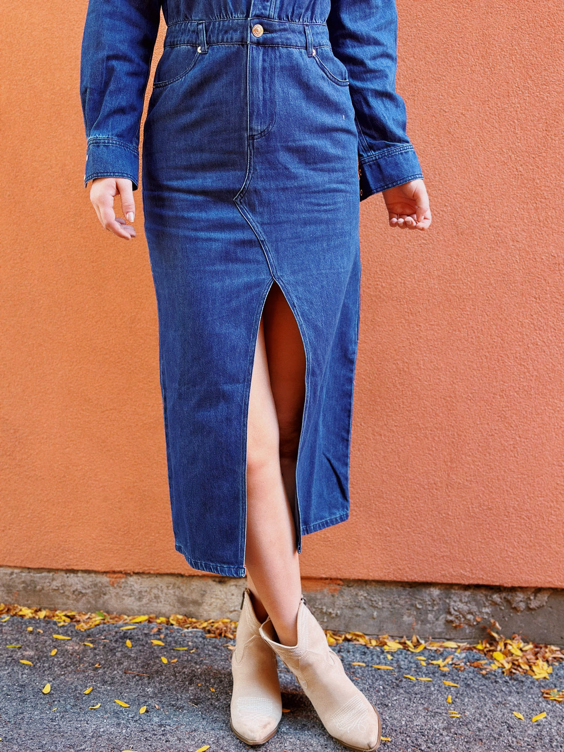 edited denim dress Dolly Denim Dress in That Girl Daze Denim