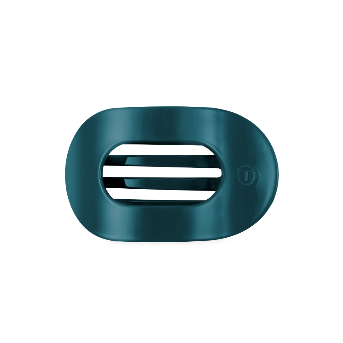 Teal With It Medium Flat Round Hair Clip