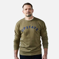 Upstate Arch Crewneck - Heathered Military Green