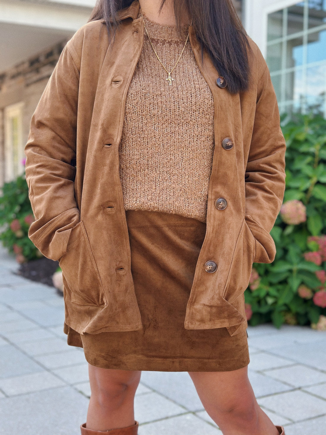 Ciera Faux Suede Mini Skirt