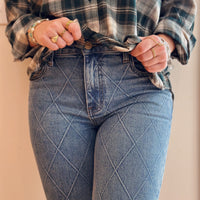 Kelsey Kick Flare Ankle: Abloom