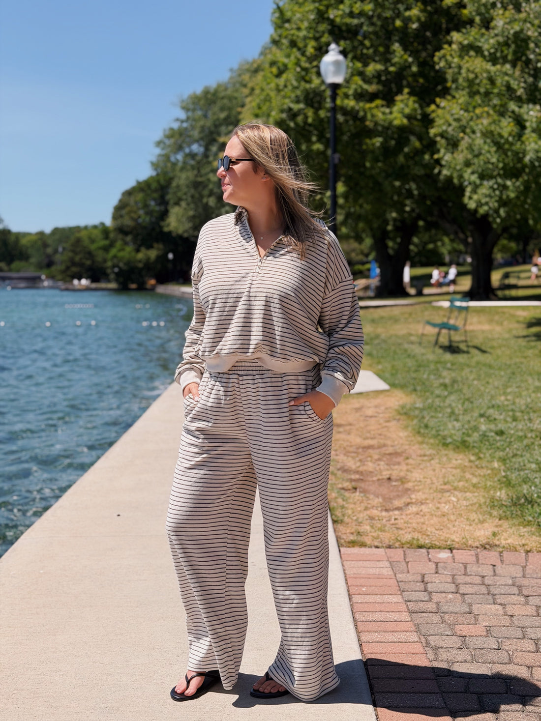 Striped Towel Pants