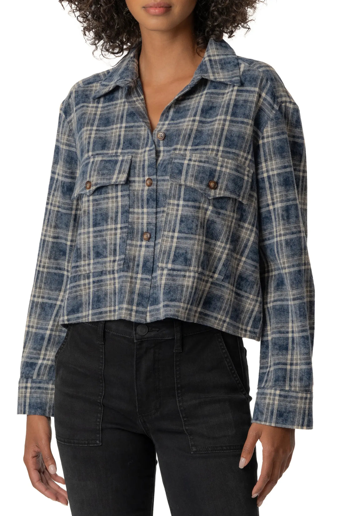 Mira Plaid Top
