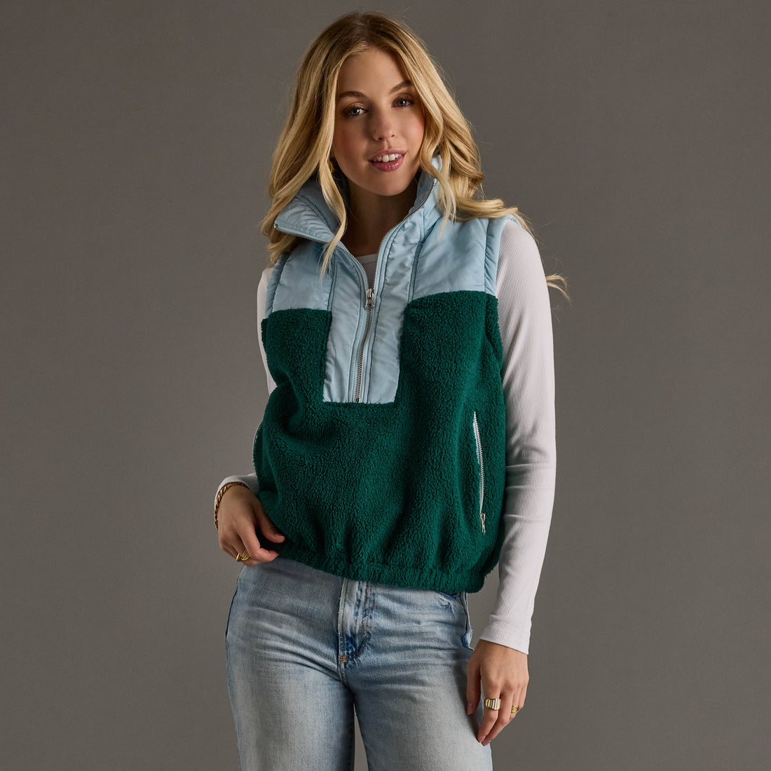 Lt. Blue & Green Vest