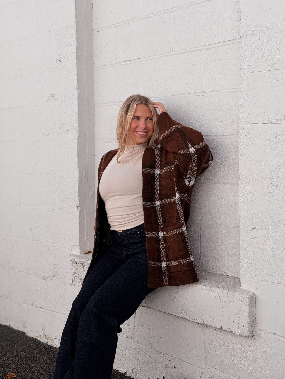 Delavan Plaid Cardigan
