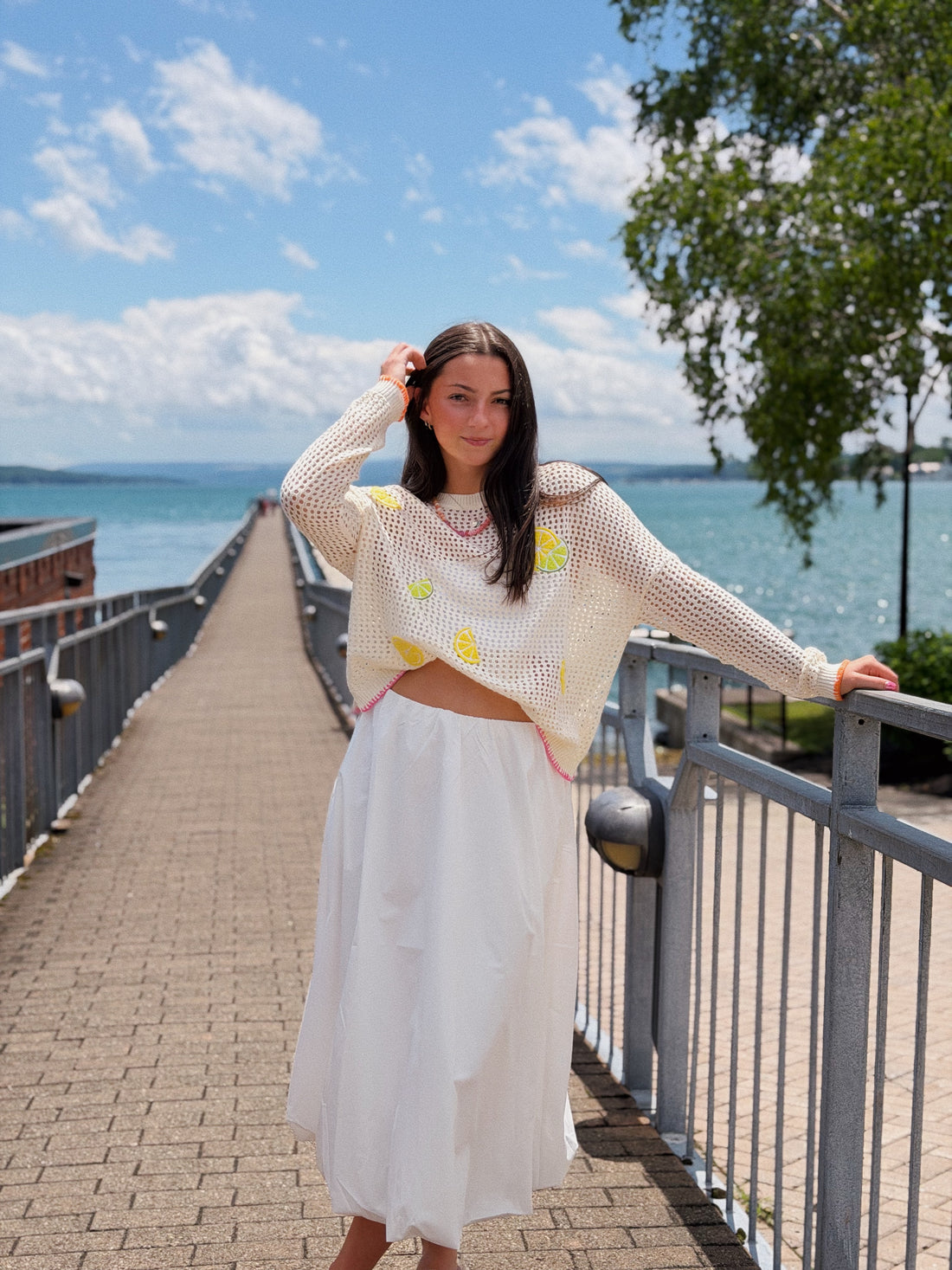 Citrus Mesh Sweater