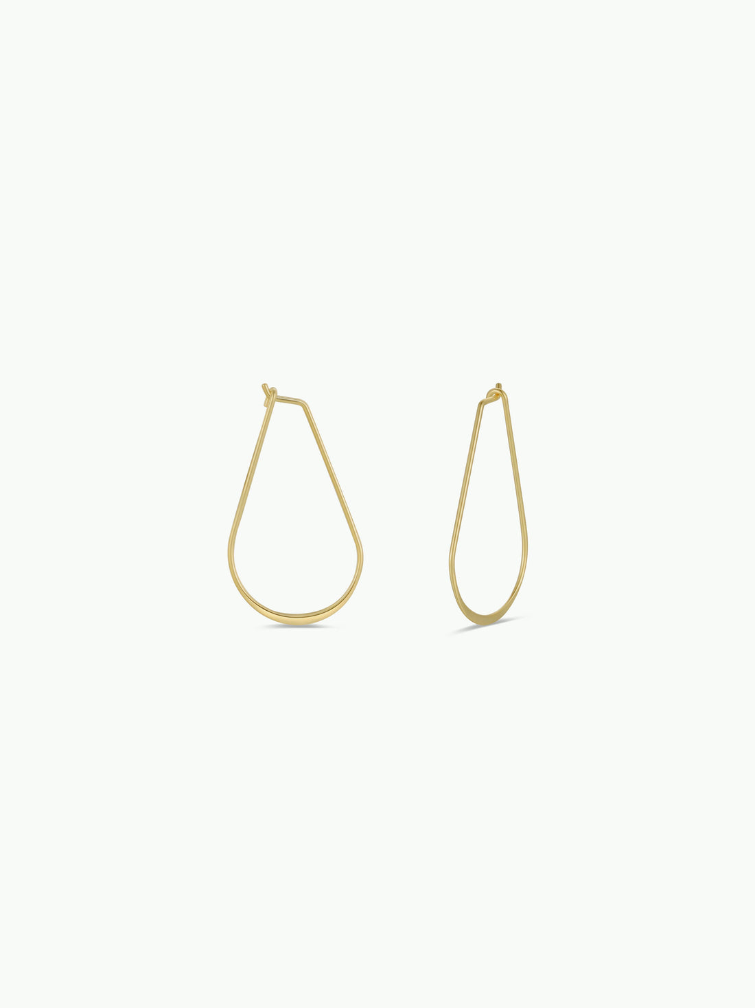 Gold Long Oval Hoop