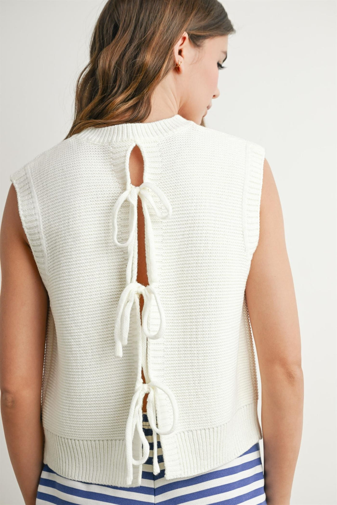 Knitted Tie Back Top
