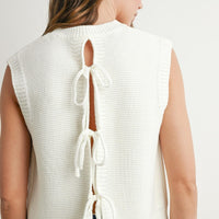 Knitted Tie Back Top