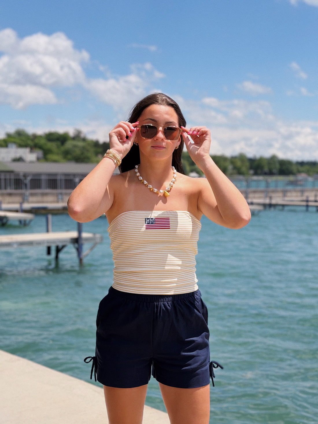 Stars + Striped Tube Top