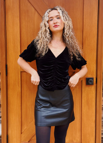 Ciera Leather Skirt
