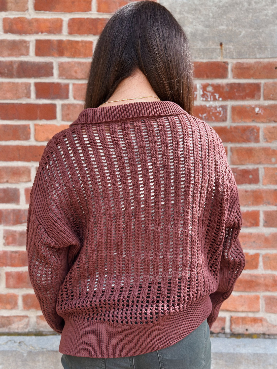 Looking Glass Crochet Polo