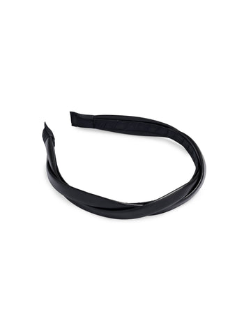 FAUX LEATHER TWIST HEADBAND