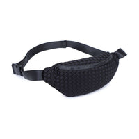 Aim High  Woven Neoprene Belt Bag: Black