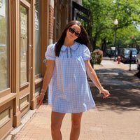 Ditsy Check Mini Dress