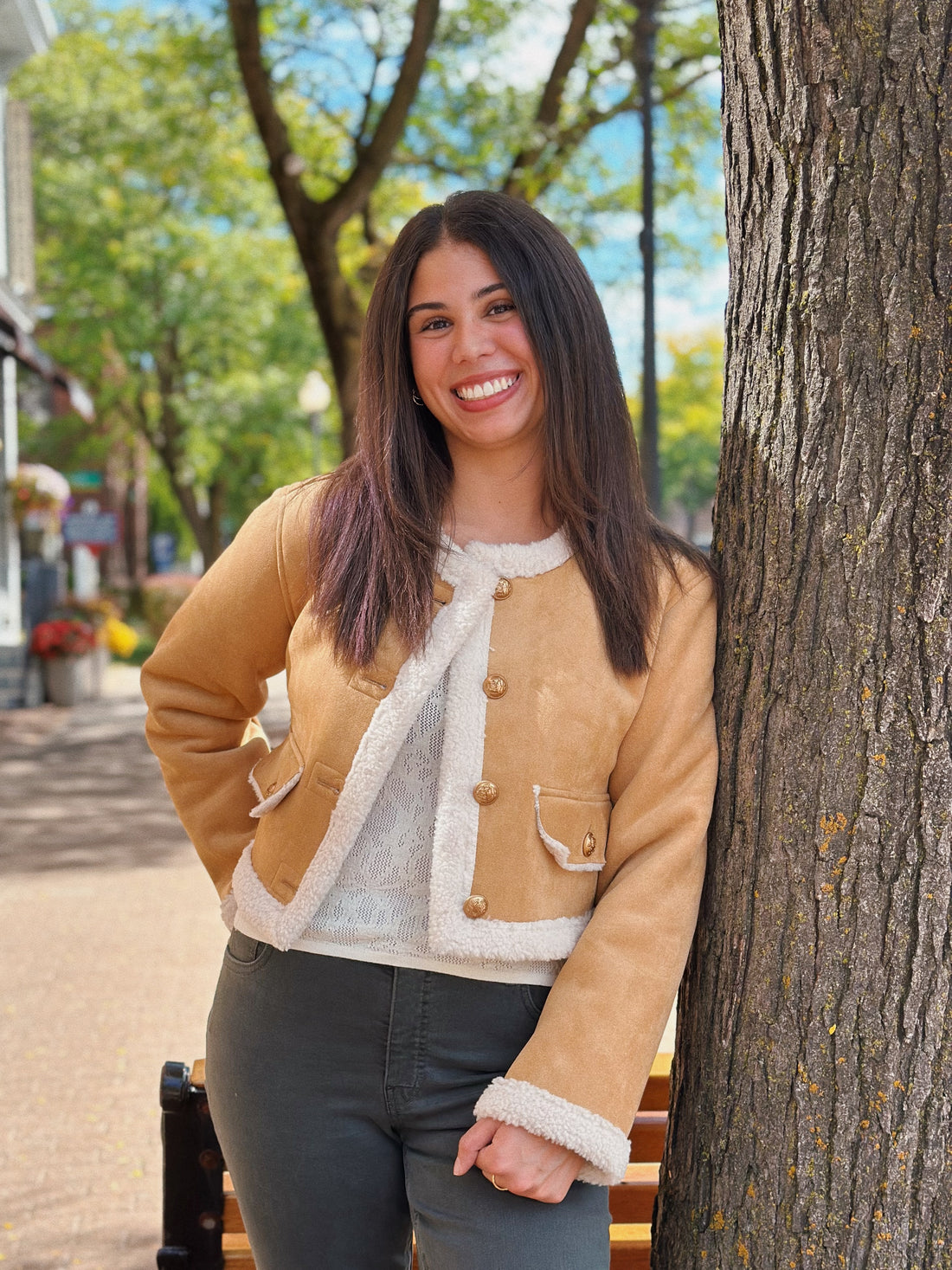 Ahead of Curve Shearling Jacket