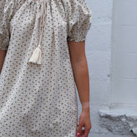 Ruffled Hem Puff Sleeve Mini