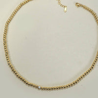18K STAINLESS STEEL TARNISH FREE BEADED NECKLACE