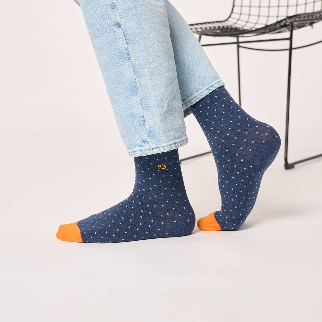 Combed cotton socks square - Starry night