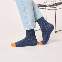 Combed cotton socks square - Starry night