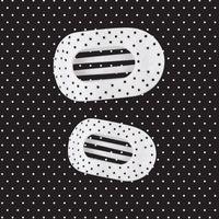 Flat Round | White Polka Dot Party | Medium Hair Clip