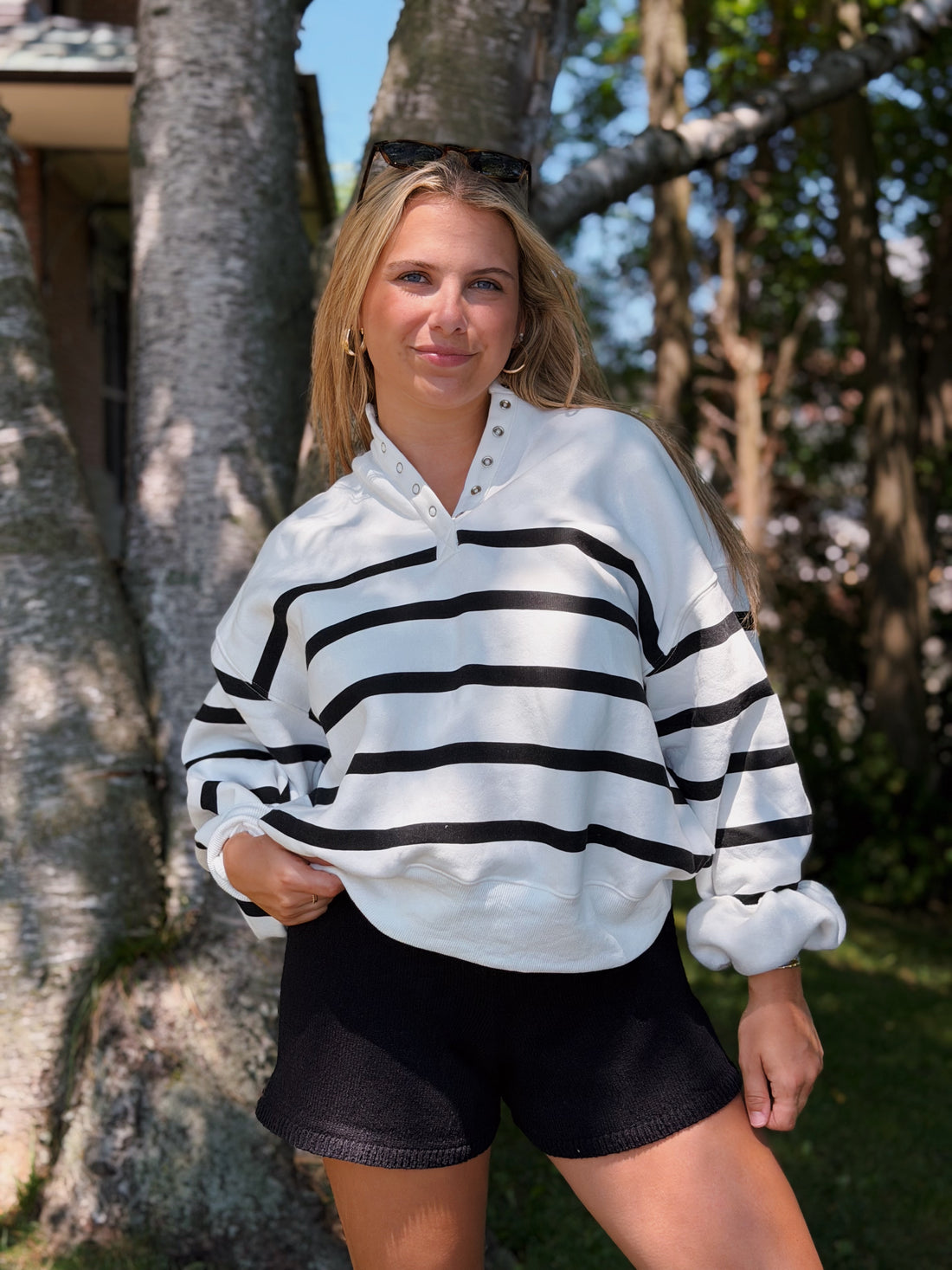 Addison Stripe Pullover