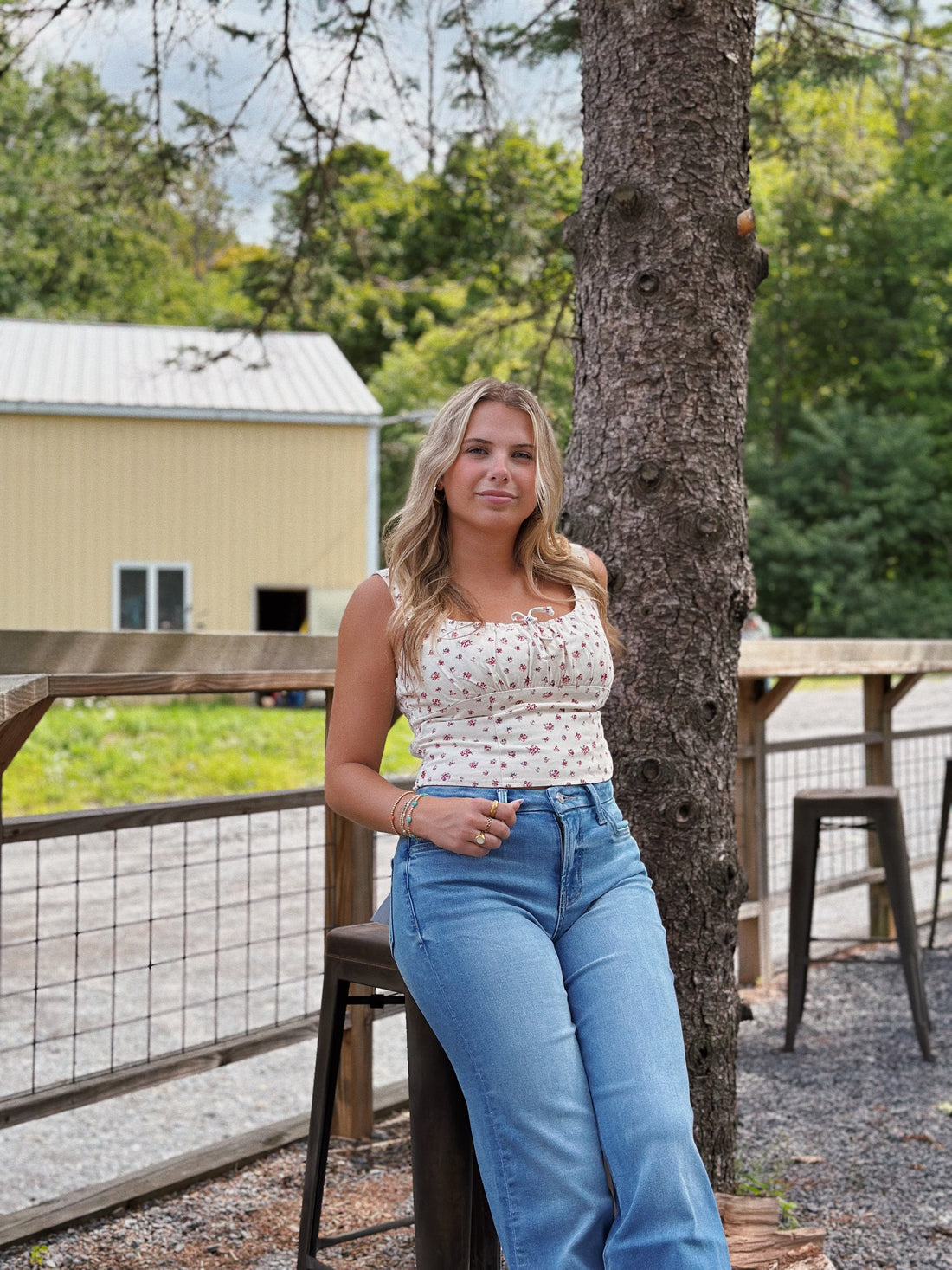 High Rise Frayed Hem Wide Leg