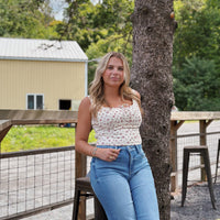 High Rise Frayed Hem Wide Leg