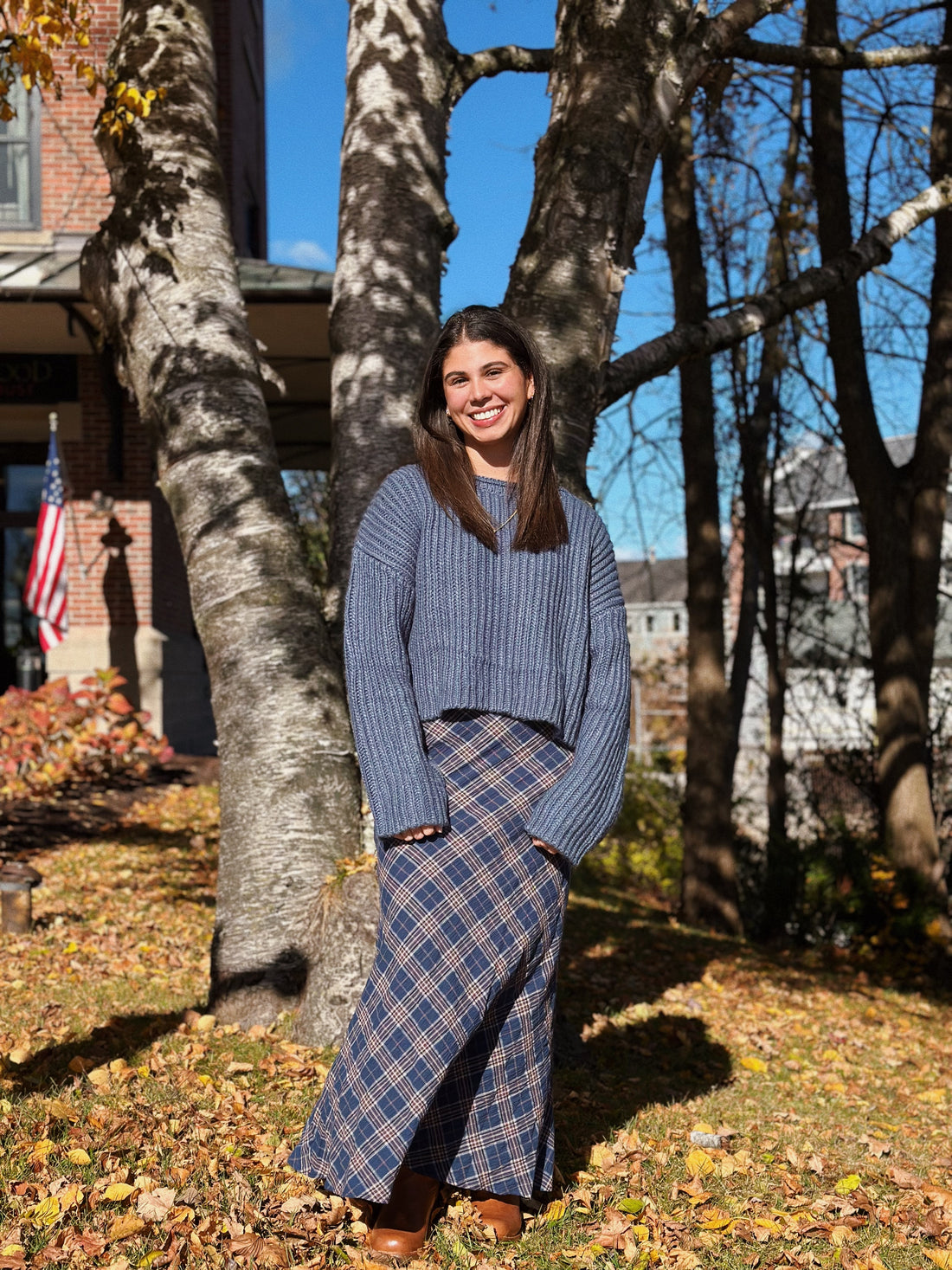 Dylan Plaid Maxi Dress