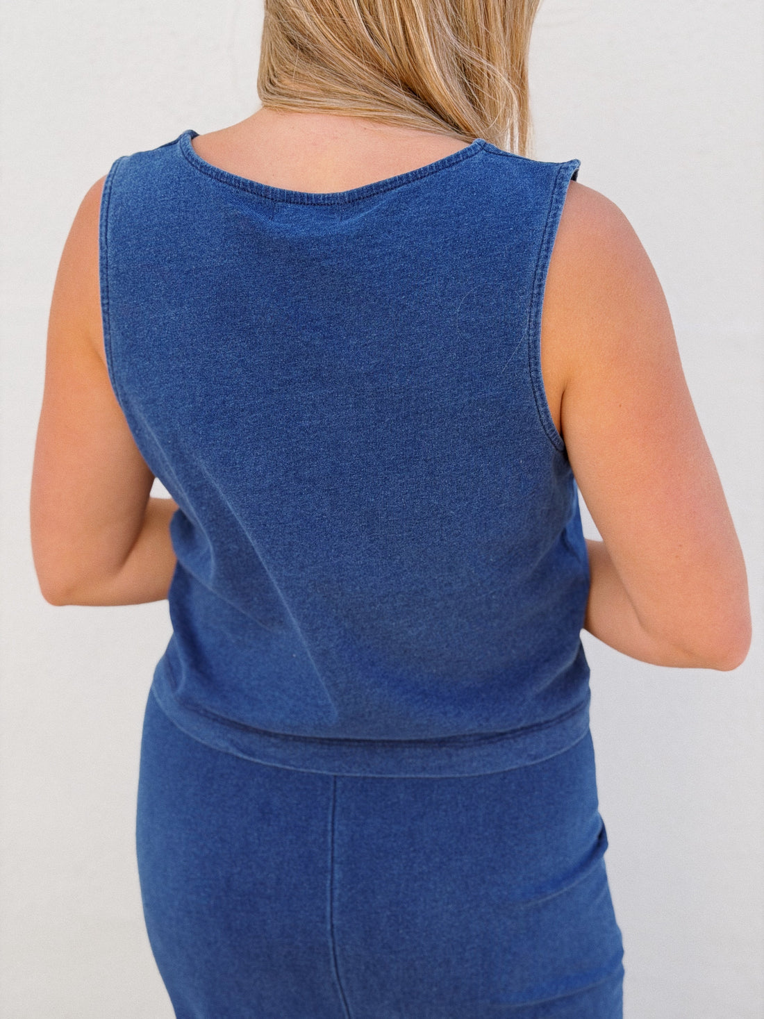 Noelle Jersey Denim Top