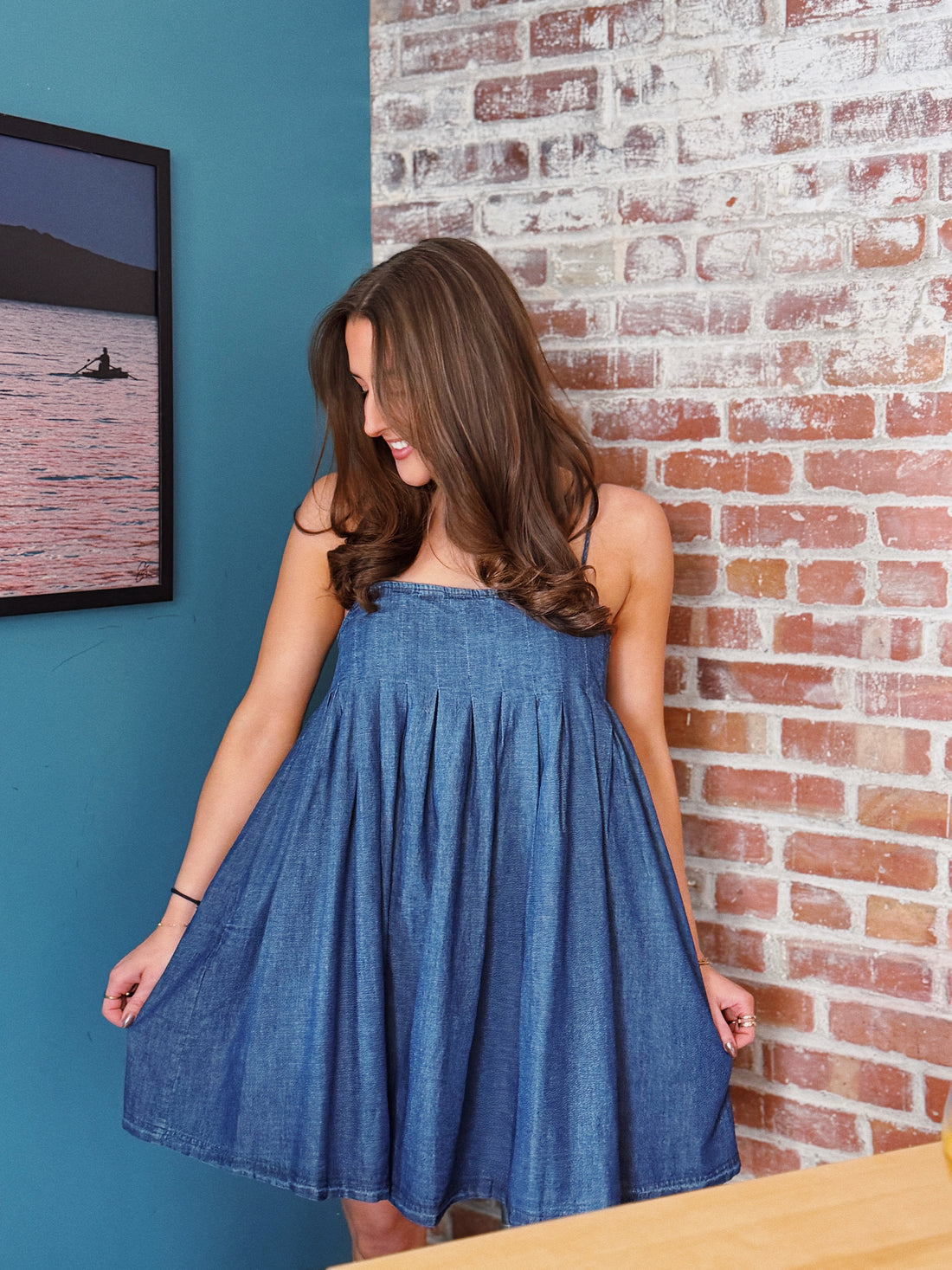 Jessica Denim Babydoll Dress