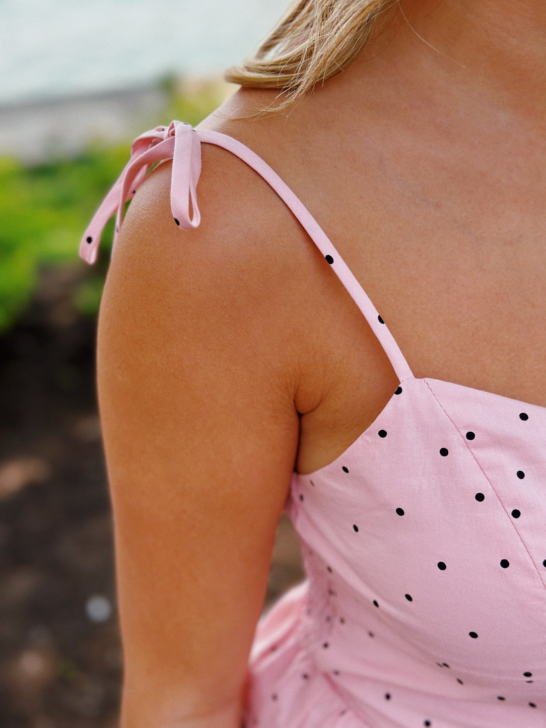 Leah Polka Dot Dress PINK/BLACK / M Leah Polka Dot Dress PINK/BLACK / M
