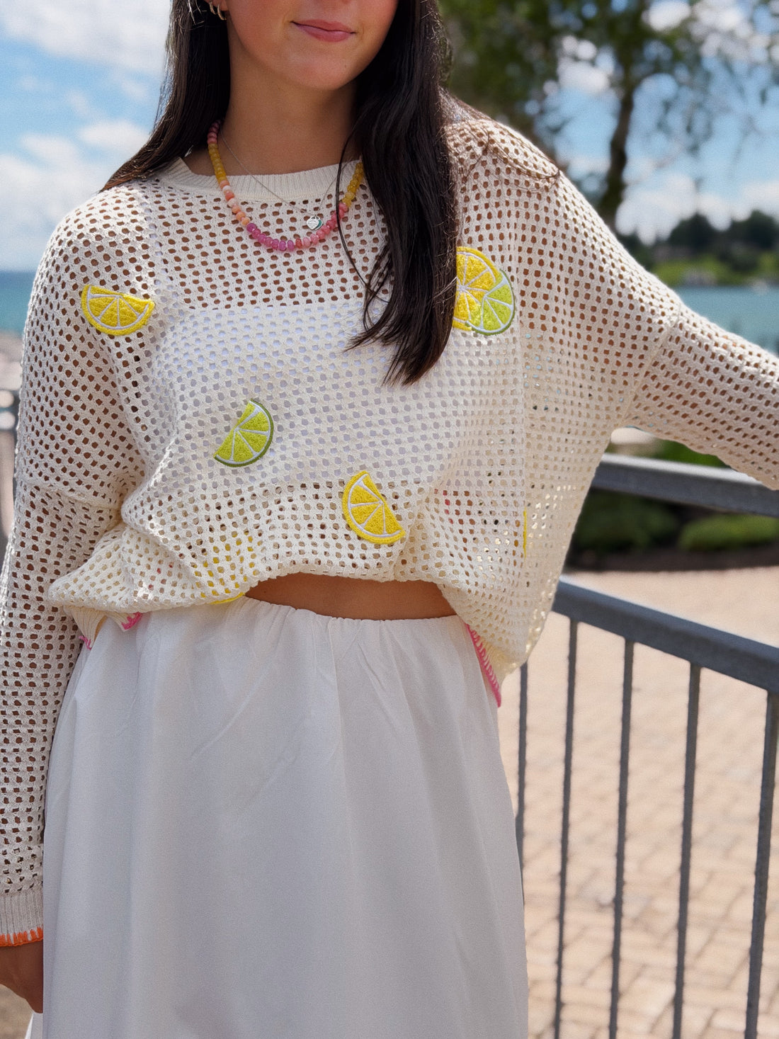 Citrus Mesh Sweater