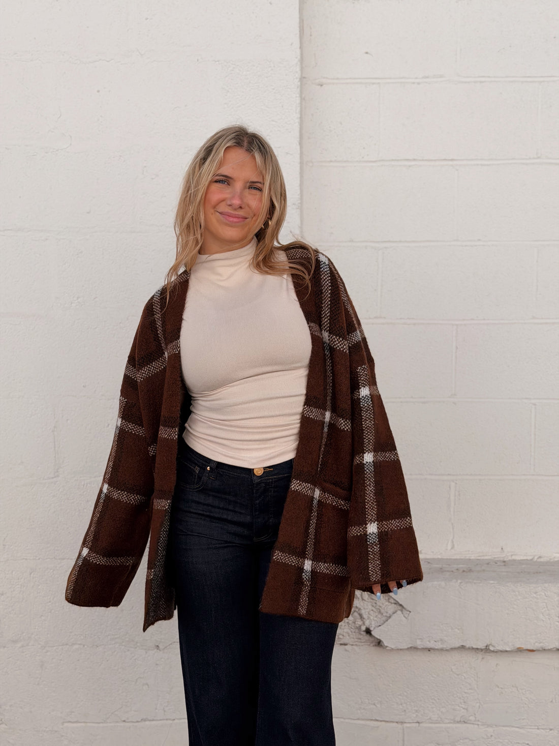 Delavan Plaid Cardigan