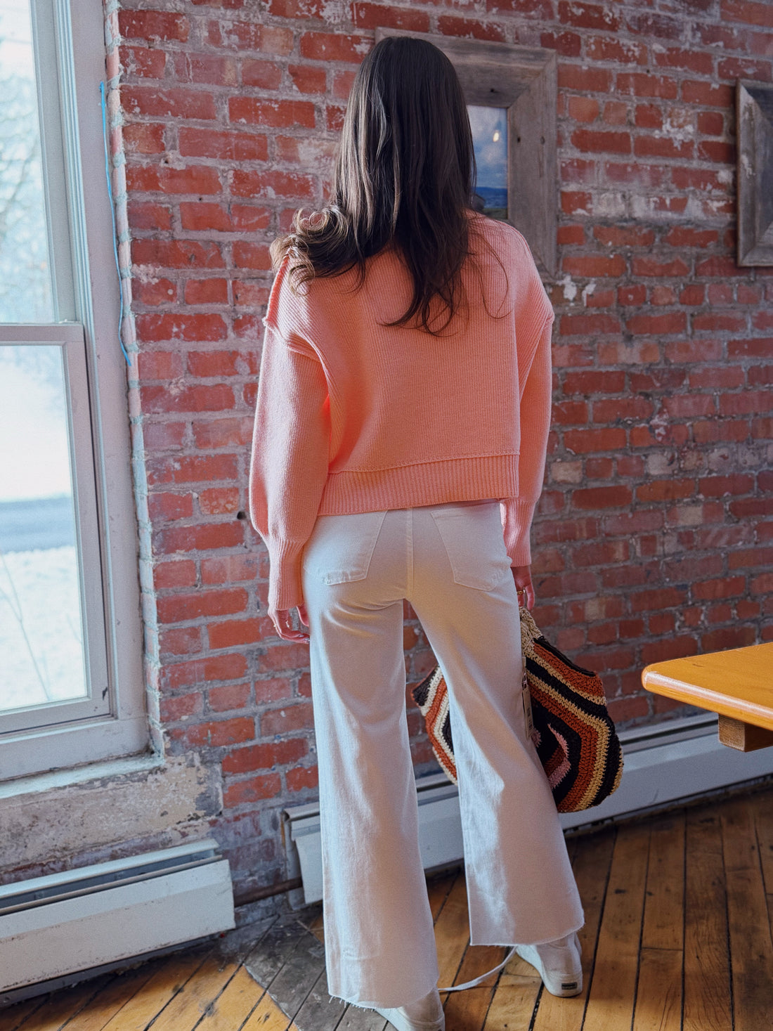 Meg High Rise Fab Ab Long: Optic White