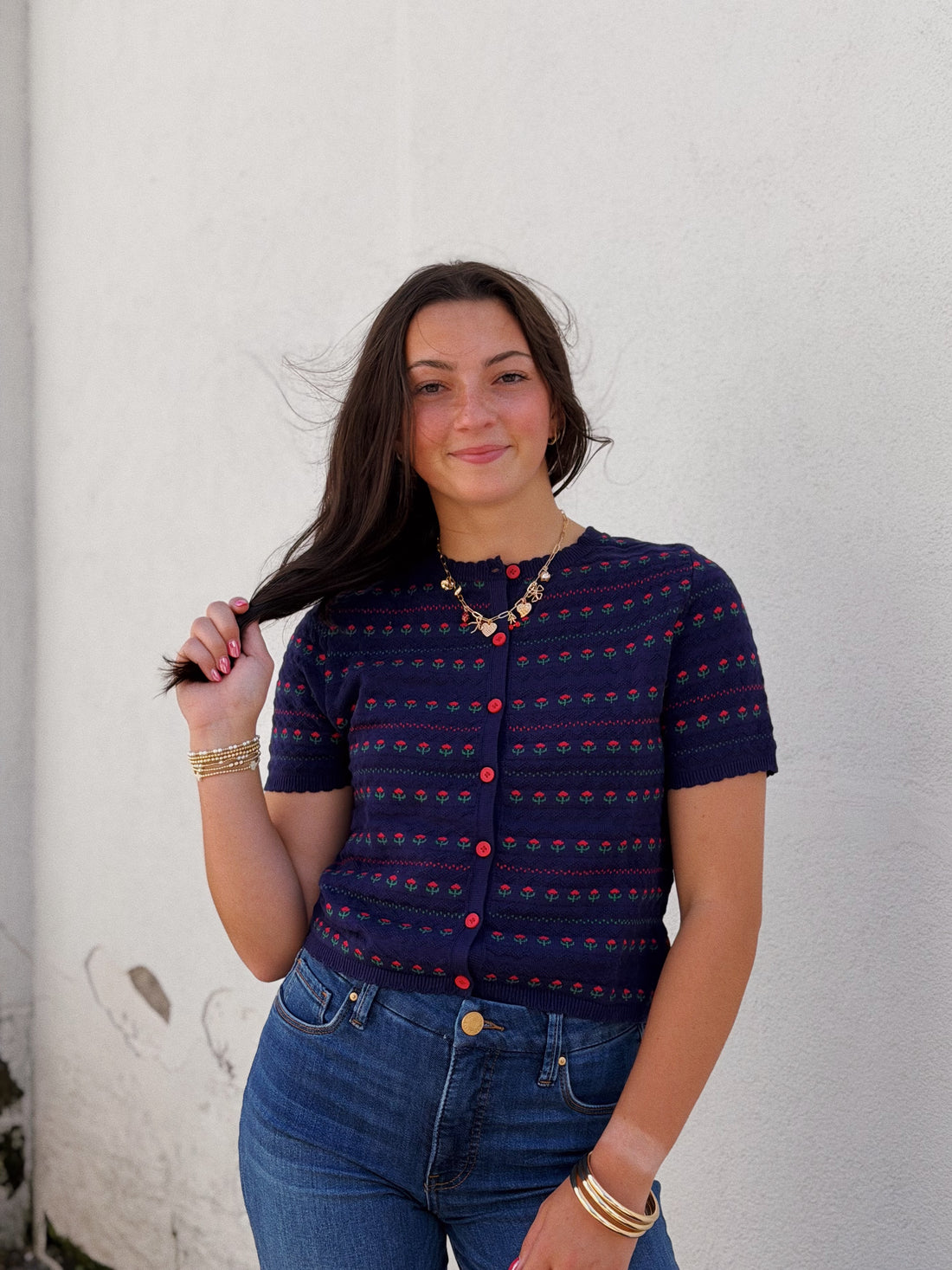Floral Button Down Cardi
