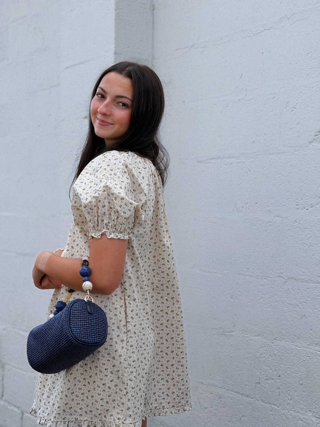 Ruffled Hem Puff Sleeve Mini