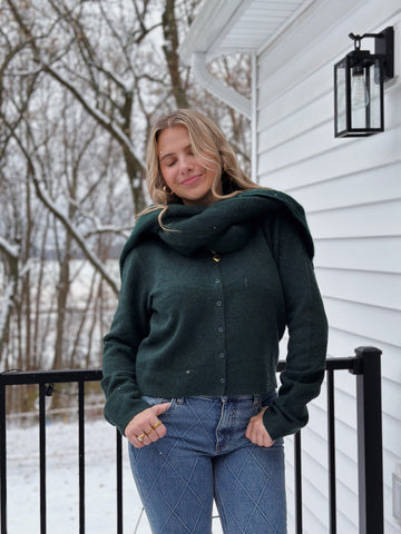 Medina Cardigan: Garland Green