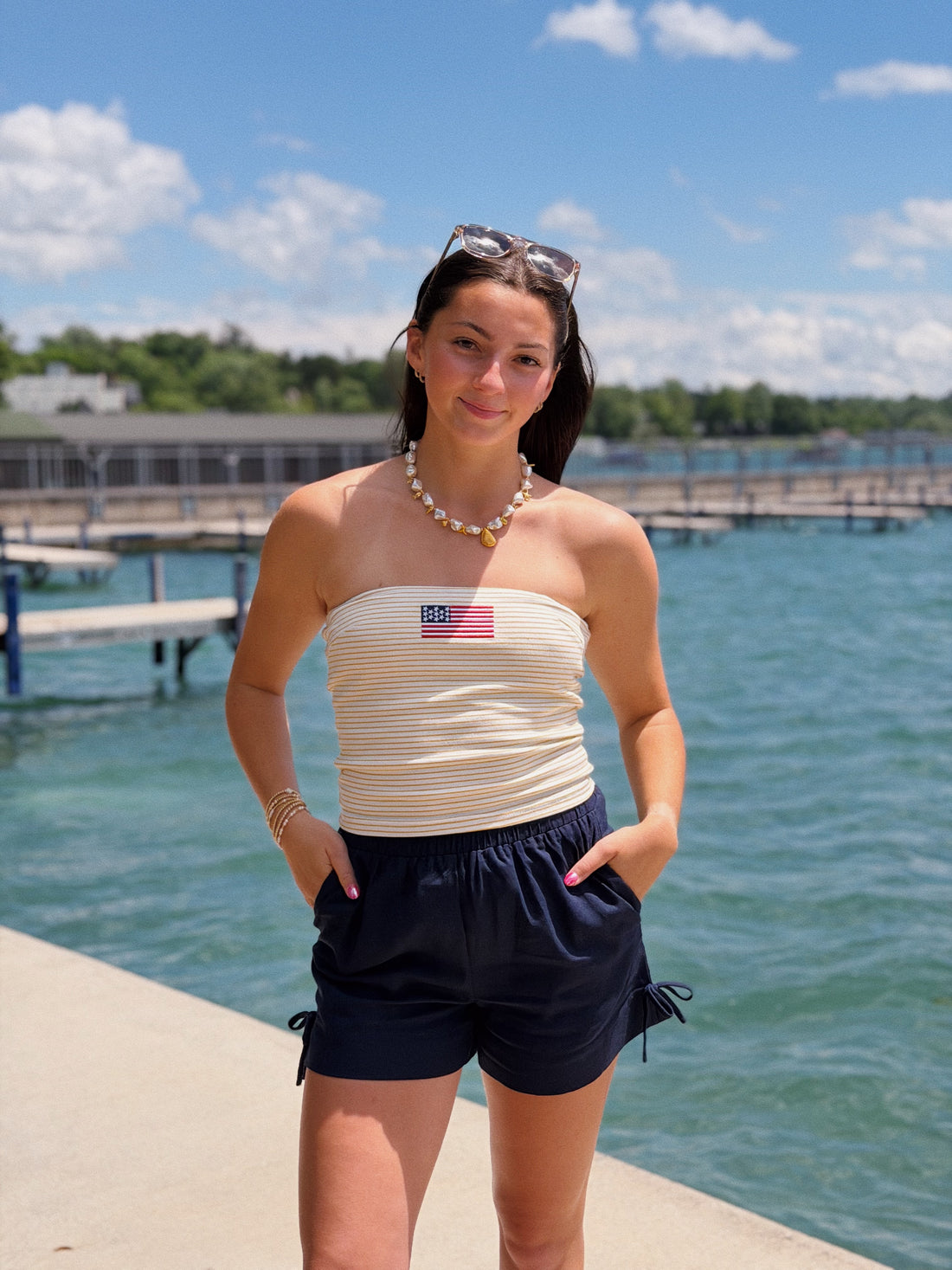 Stars + Striped Tube Top