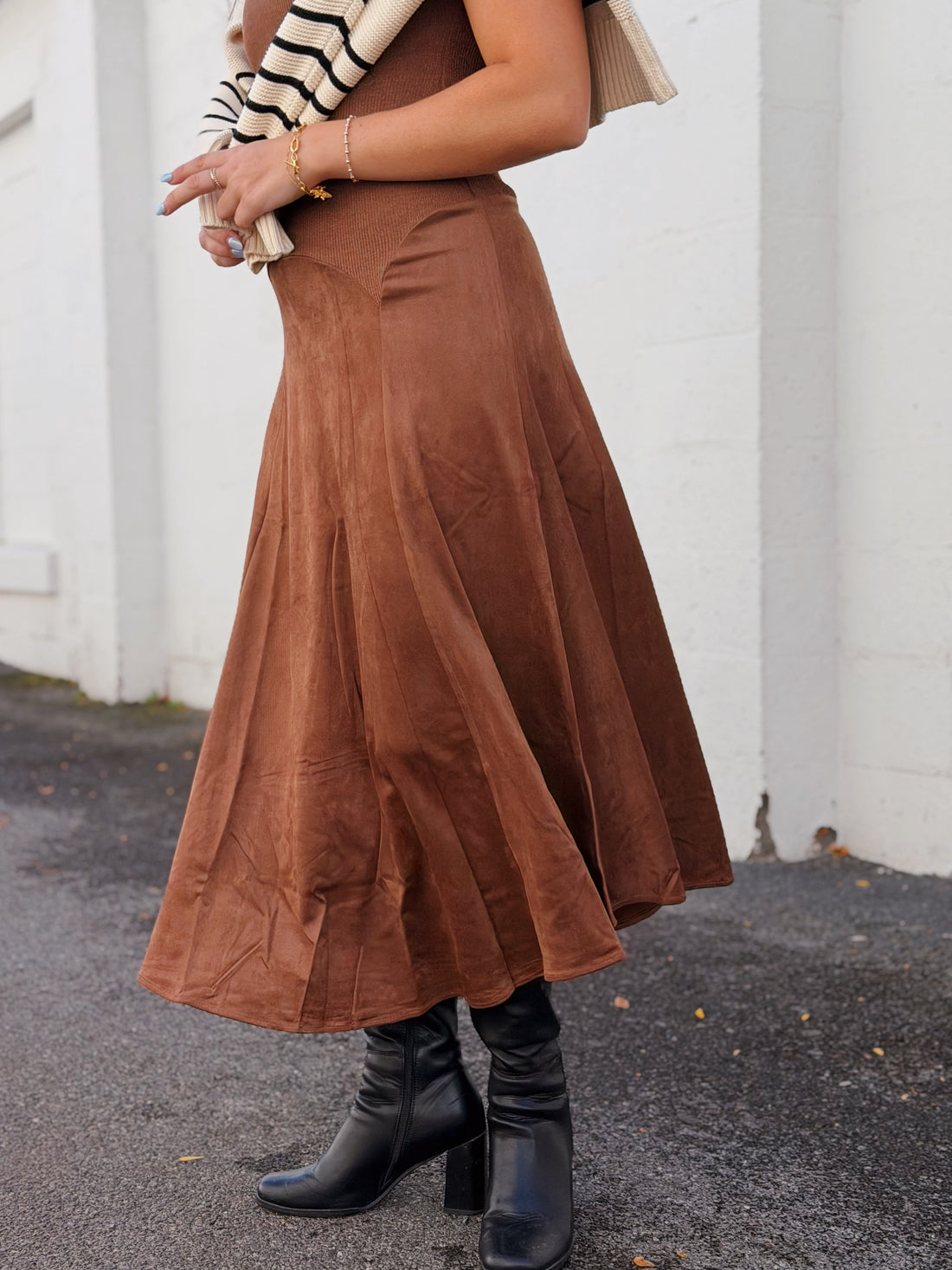 Sepia Mock Neck Dress