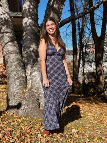 Dylan Plaid Maxi Dress
