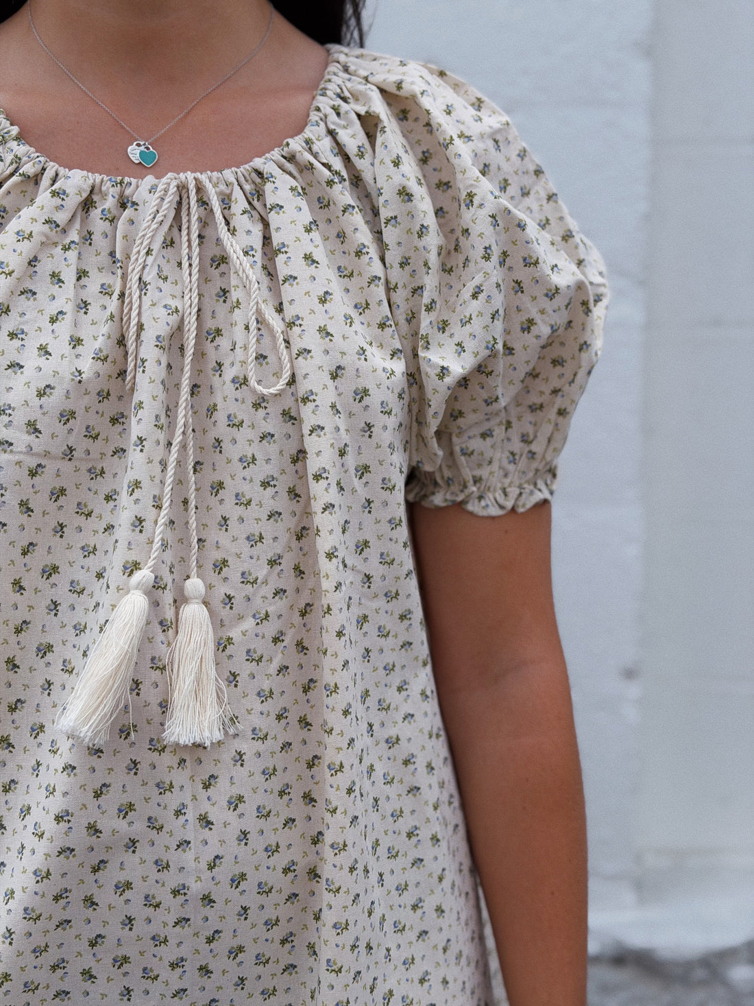 Ruffled Hem Puff Sleeve Mini