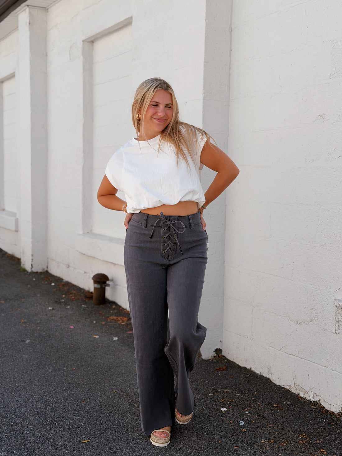 Lace Up Pants