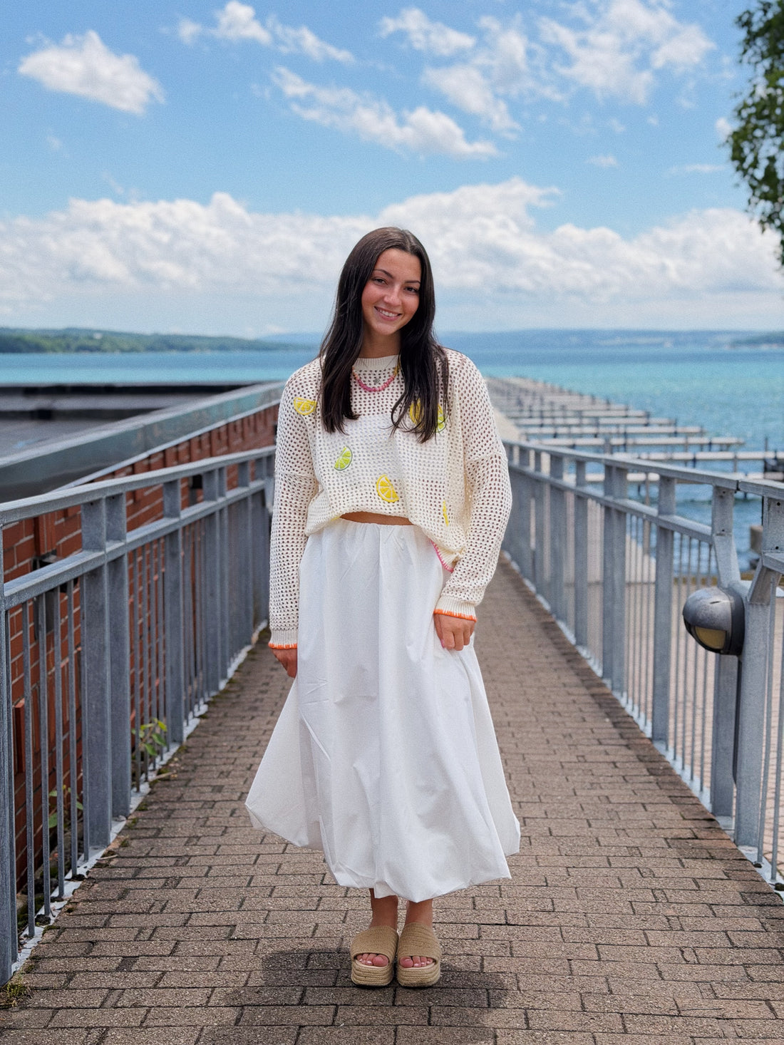 Bubble Hem Maxi Skirt