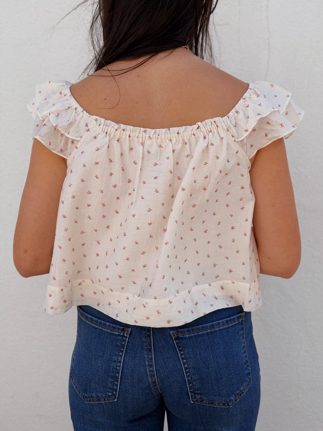 Ditsy Print Ribbon Tie Tank