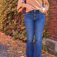 Honor Mid Rise Dark Wash Flare