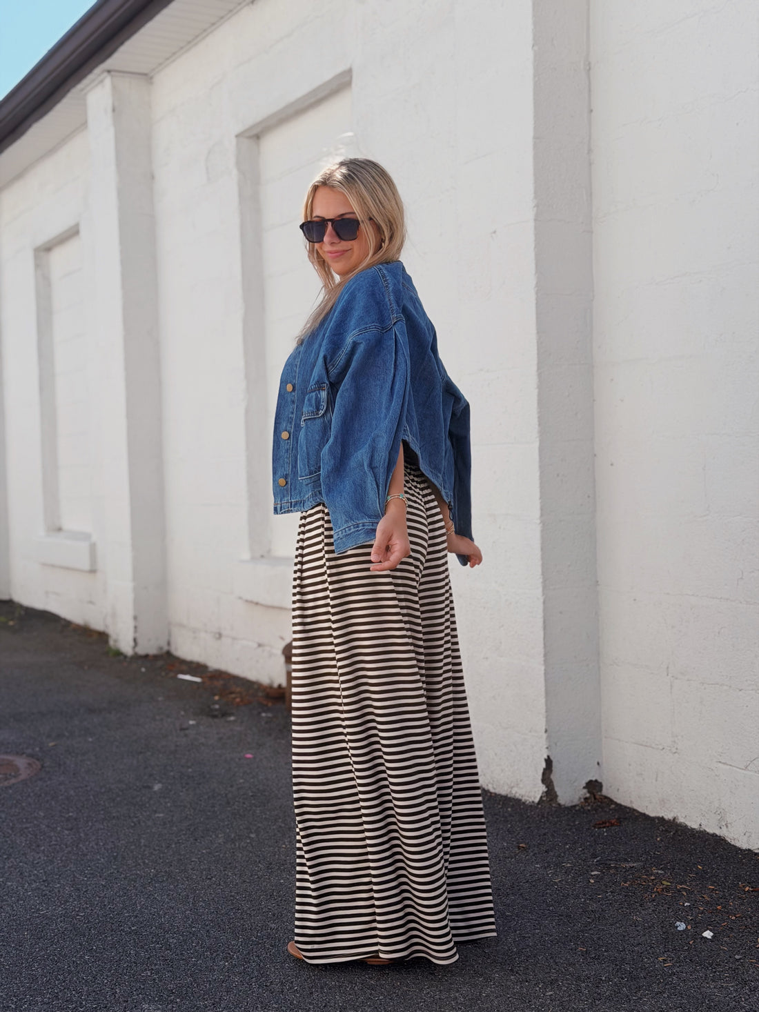 Fine Line Wide Leg Pant