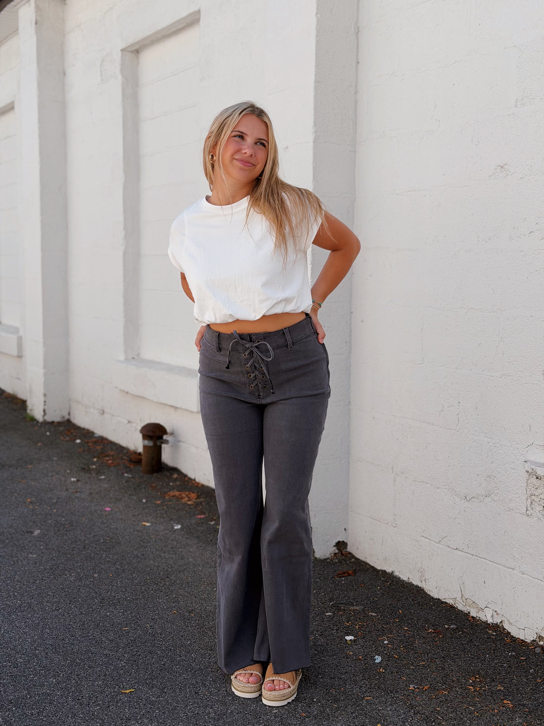 Lace Up Pants