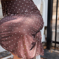 Eda Polka Dot Mesh Skirt